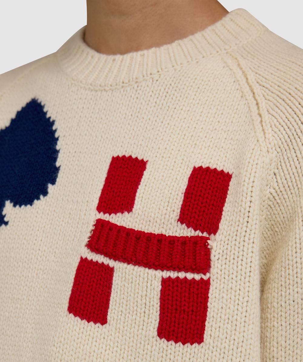 Human Made Low gauge knit sweater | WHITE | SEVENSTORE