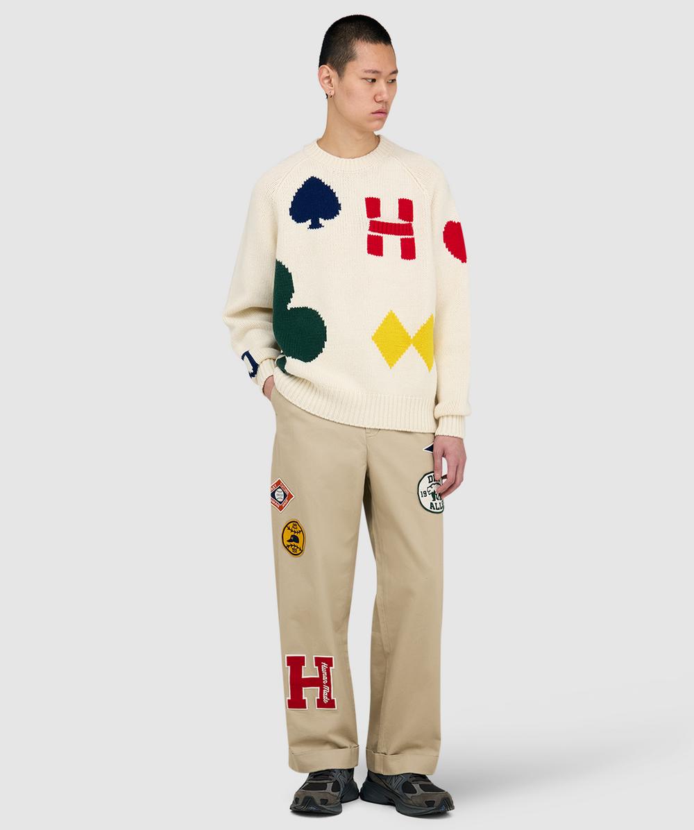 Human Made Low gauge knit sweater | WHITE | SEVENSTORE
