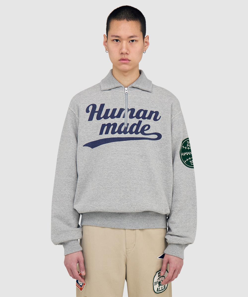 Human Made Half Zip Sweatshirt In Green