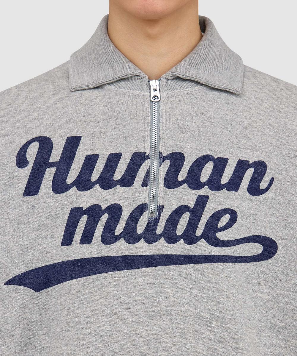 Human Made Half zip sweatshirt | GREY | SEVENSTORE