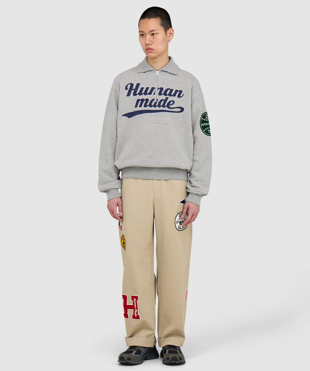 Human Made Half zip sweatshirt | GREY | SEVENSTORE