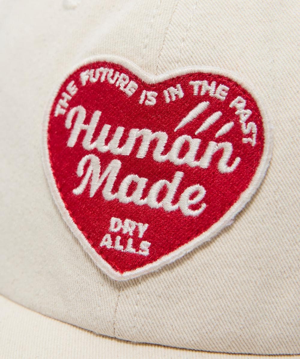 Human Made 6 panel twill cap | WHITE | SEVENSTORE