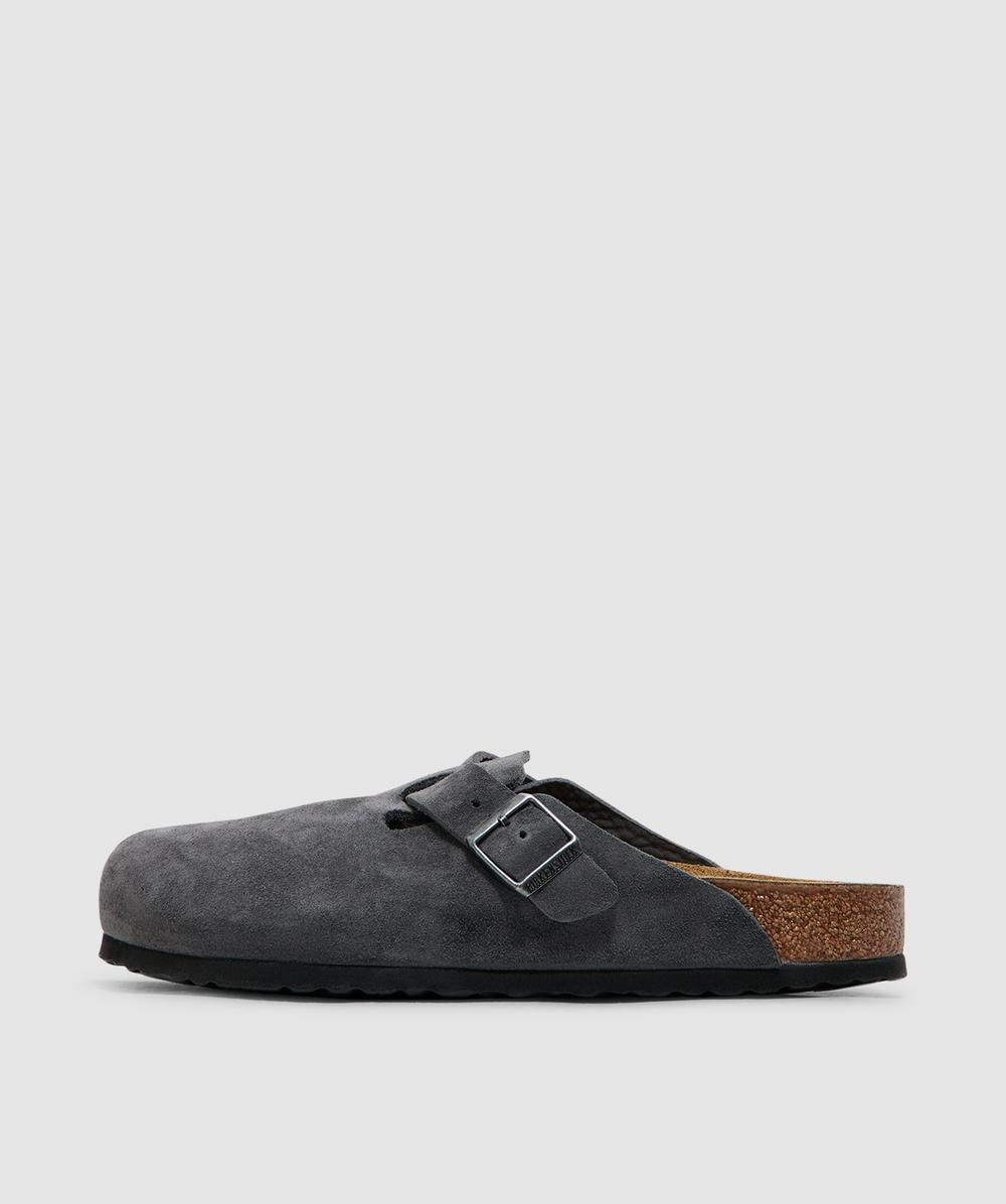 Birkenstock Unisex Grey Boston Leve Clog Sandal (Charcoal - 44) - Size 44