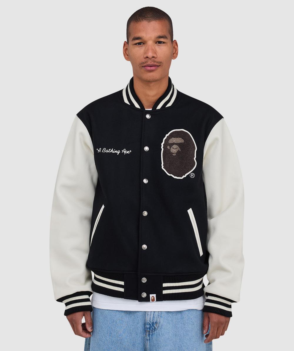 Bape - A Bathing Ape  University Varsity Jacket In Black