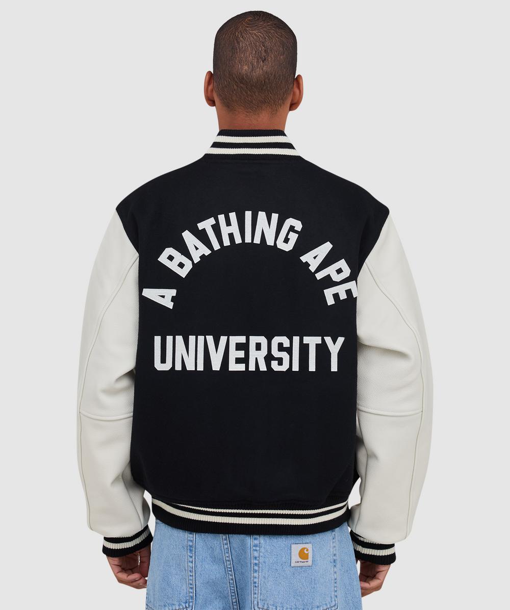 BAPE - A Bathing Ape BAPE University varsity jacket | BLACK