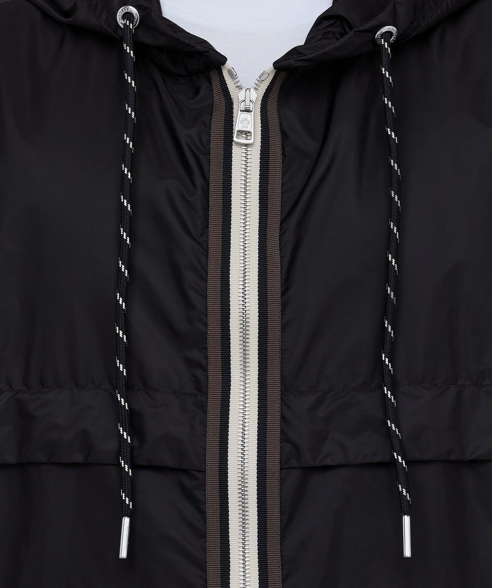 Moncler Nidge zip trim shell jacket | BLACK | SEVENSTORE Moncler Nidge zip trim shell jacket | BLACK | SEVENSTORE