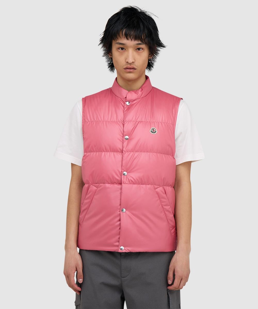 Moncler Restigo down gilet | PINK | SEVENSTORE