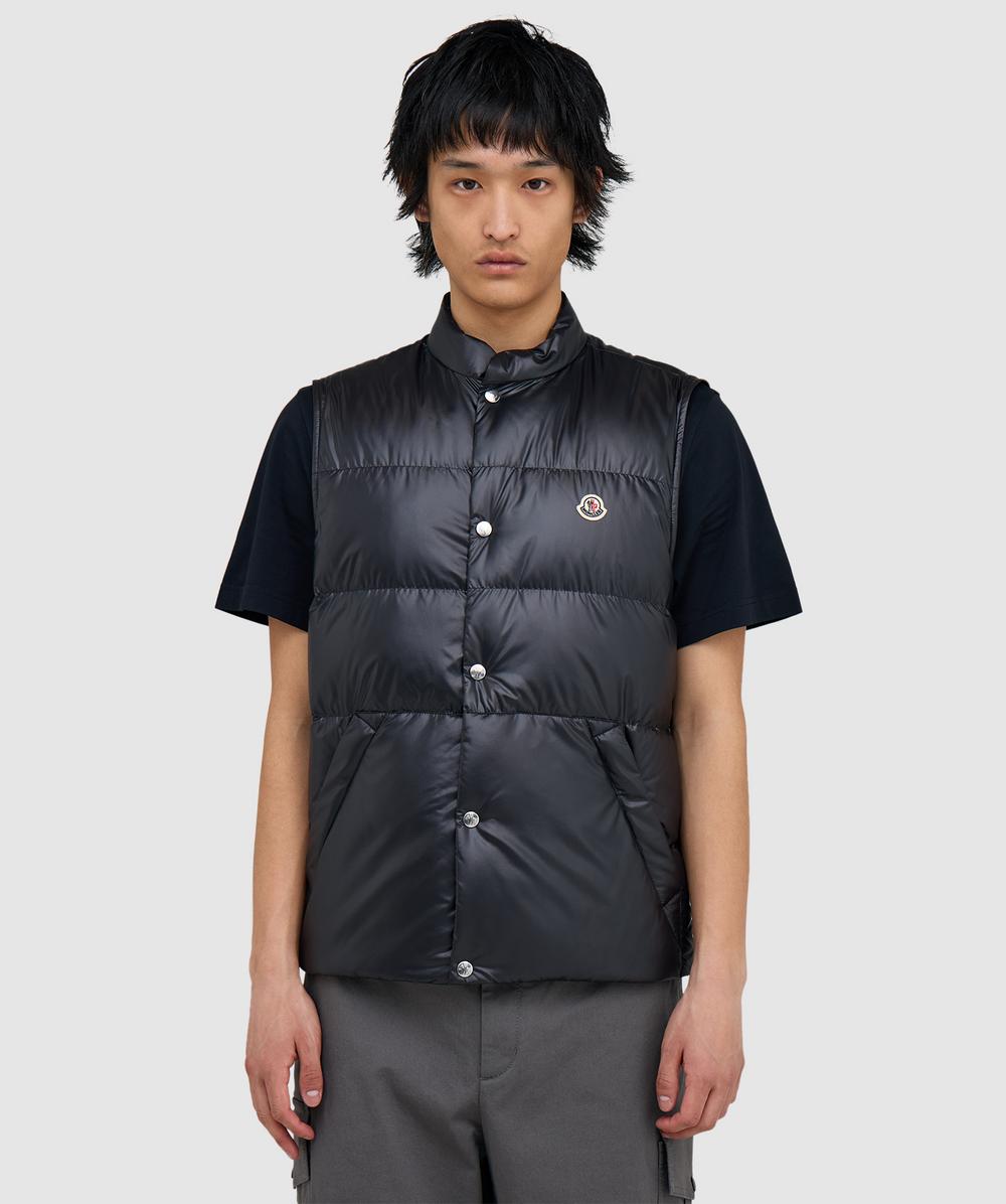Moncler Men's Black Restigo Down Vest ( - 5) - Size 5