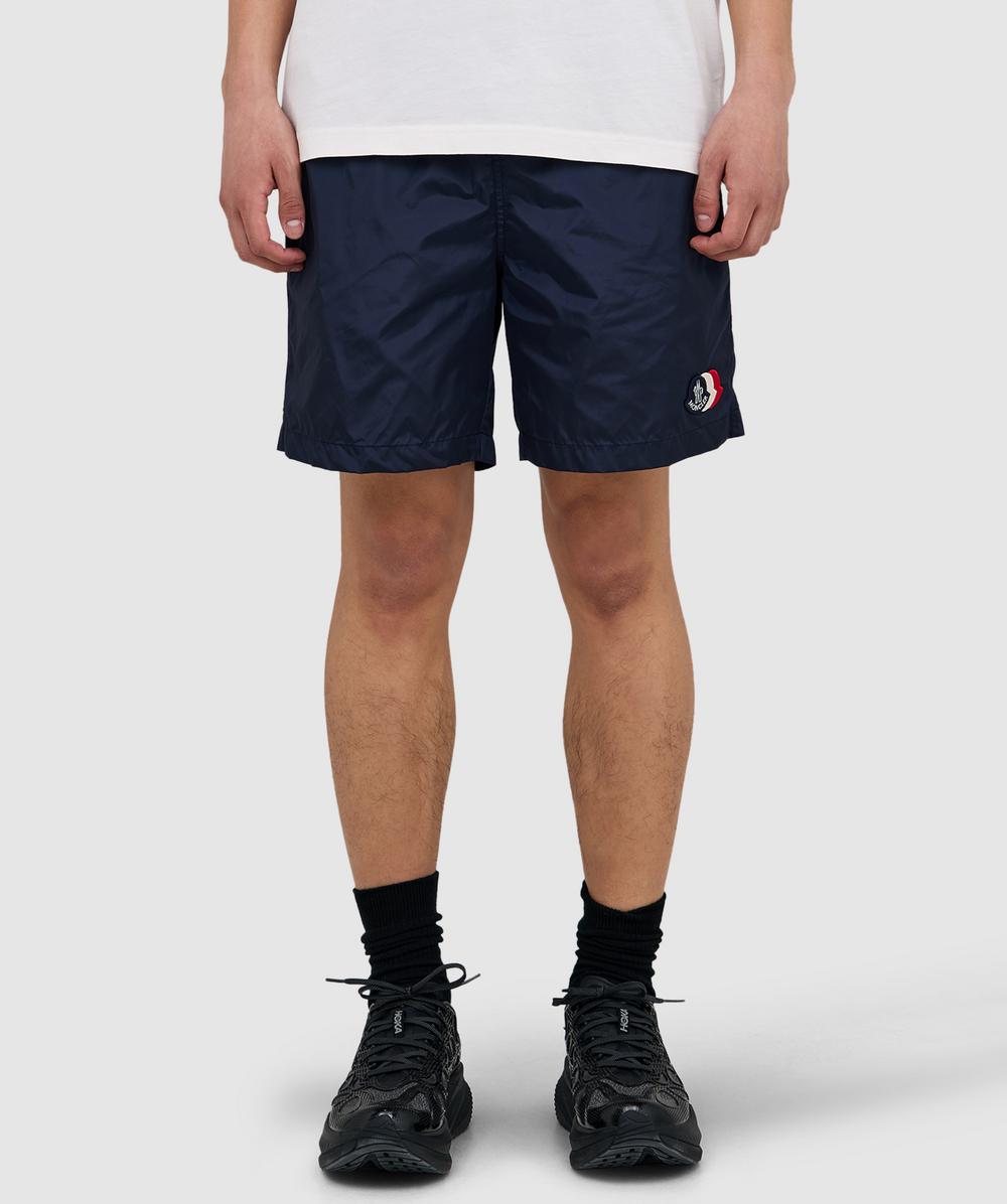 Moncler Men's Navy Tri Logo Swim Short ( - L) - Size L