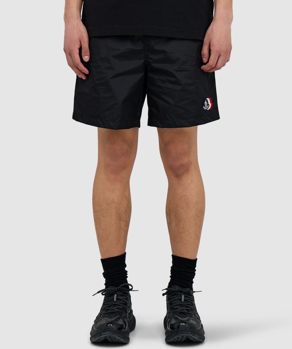 Moncler Men's Black Tri Logo Swim Short ( - M) - Size M