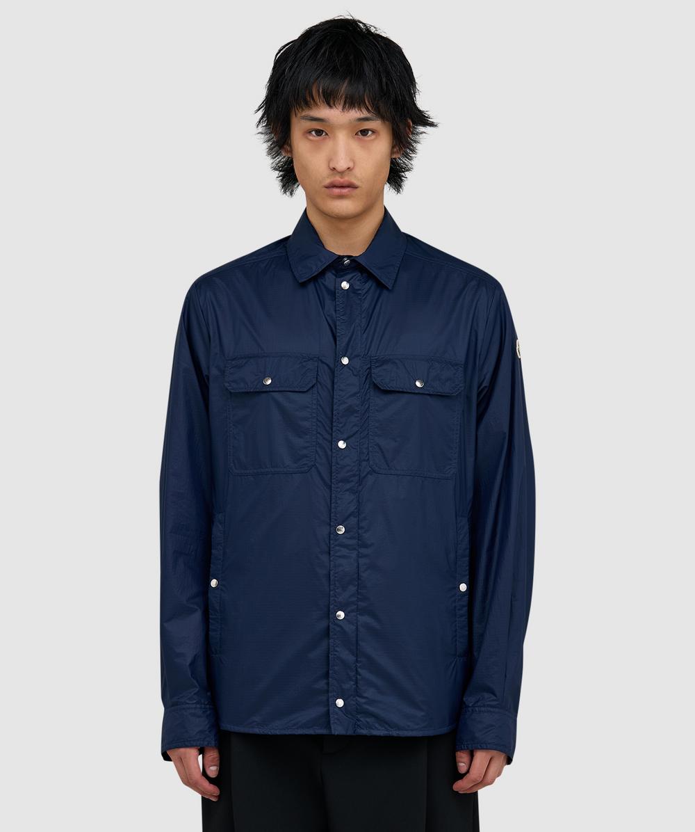 Moncler Nylon Ripstop Overshirt (Navy - M) - Size M, Male