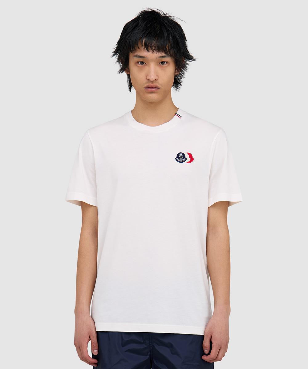 Moncler Tri logo t-shirt | WHITE | SEVENSTORE