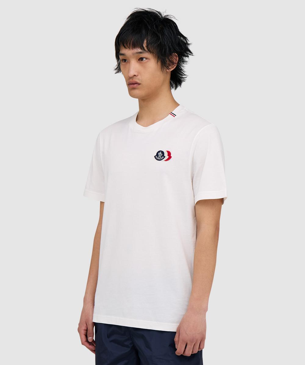 Moncler Tri logo t-shirt | WHITE | SEVENSTORE