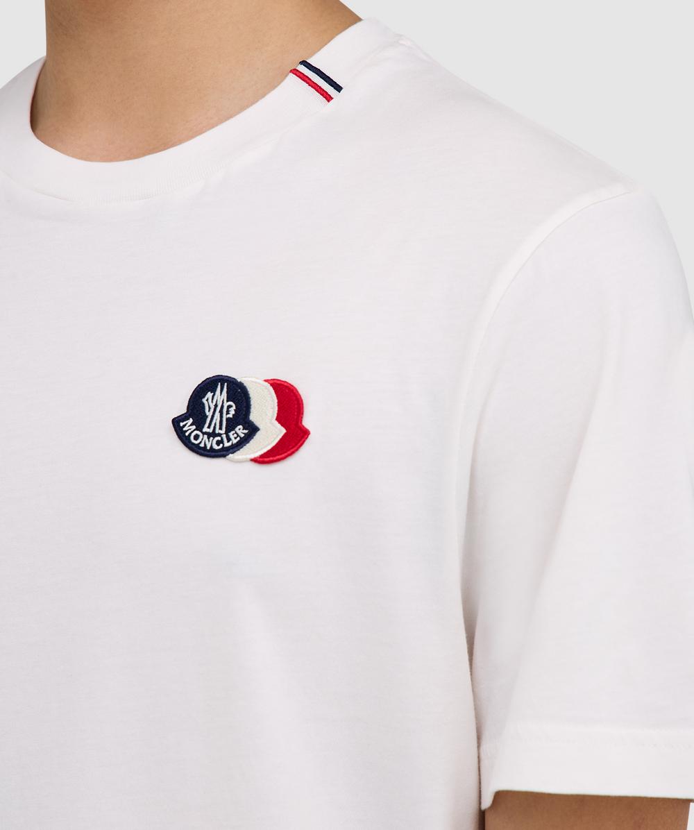 Moncler Tri logo t-shirt | WHITE | SEVENSTORE