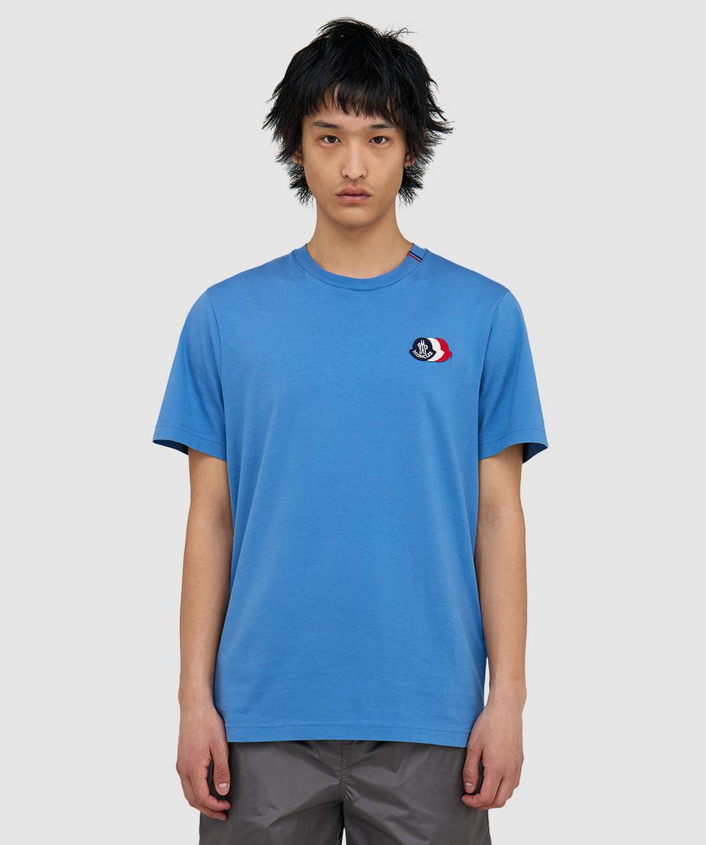 Moncler Tri logo t-shirt | BLUE | SEVENSTORE