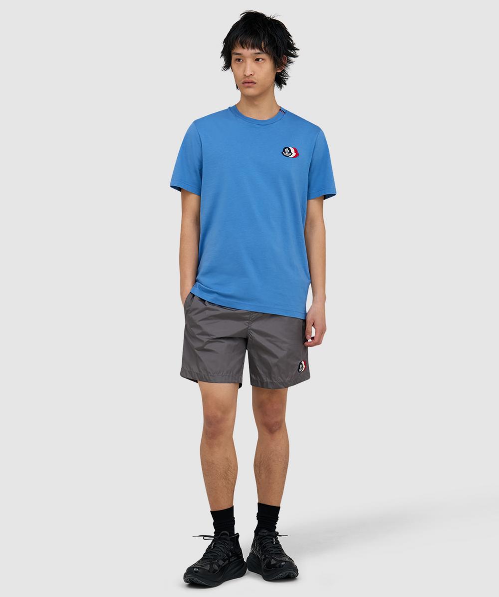 Moncler Tri logo t-shirt | BLUE | SEVENSTORE