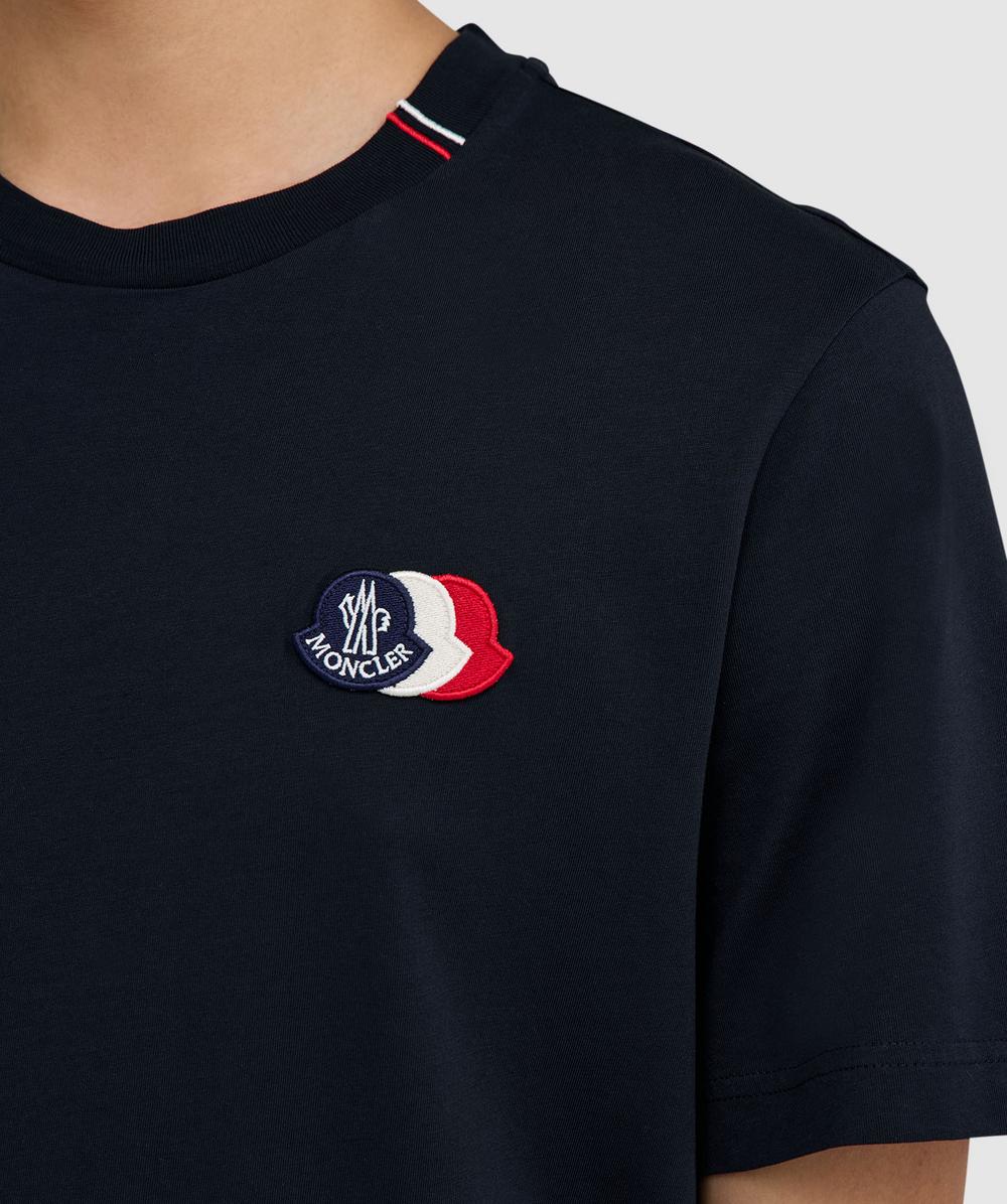 Moncler Tri logo t-shirt | NAVY | SEVENSTORE