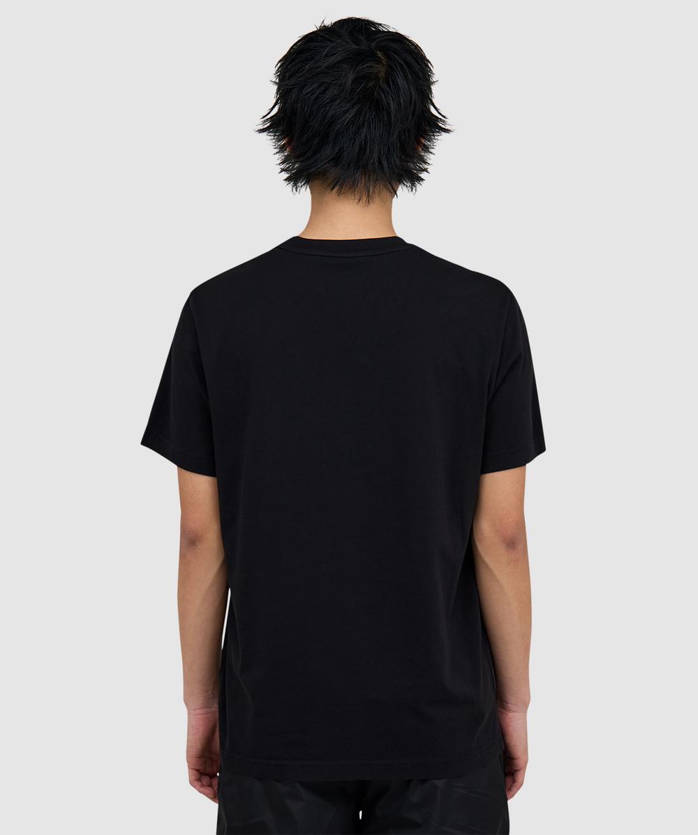 Moncler Tri logo t-shirt | BLACK | SEVENSTORE