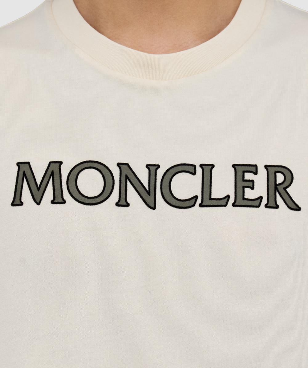 Moncler Linear logo t-shirt | BEIGE | SEVENSTORE