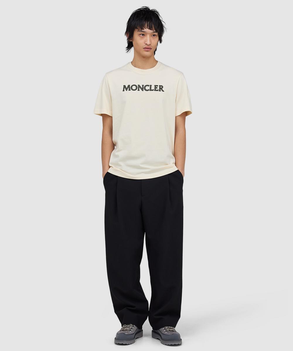 Moncler Linear logo t-shirt | BEIGE | SEVENSTORE