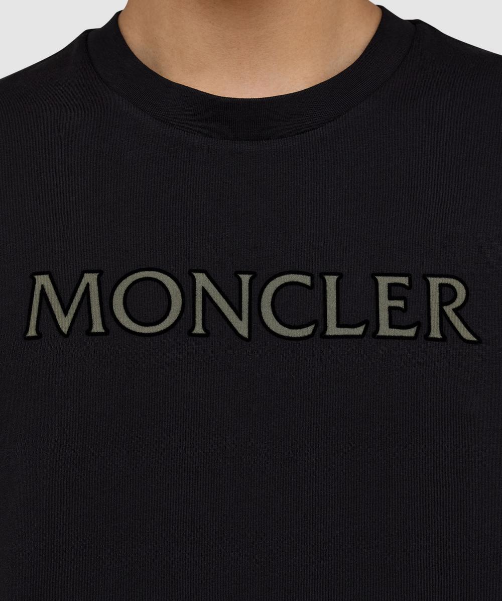 Moncler Linear logo t-shirt | BLACK | SEVENSTORE