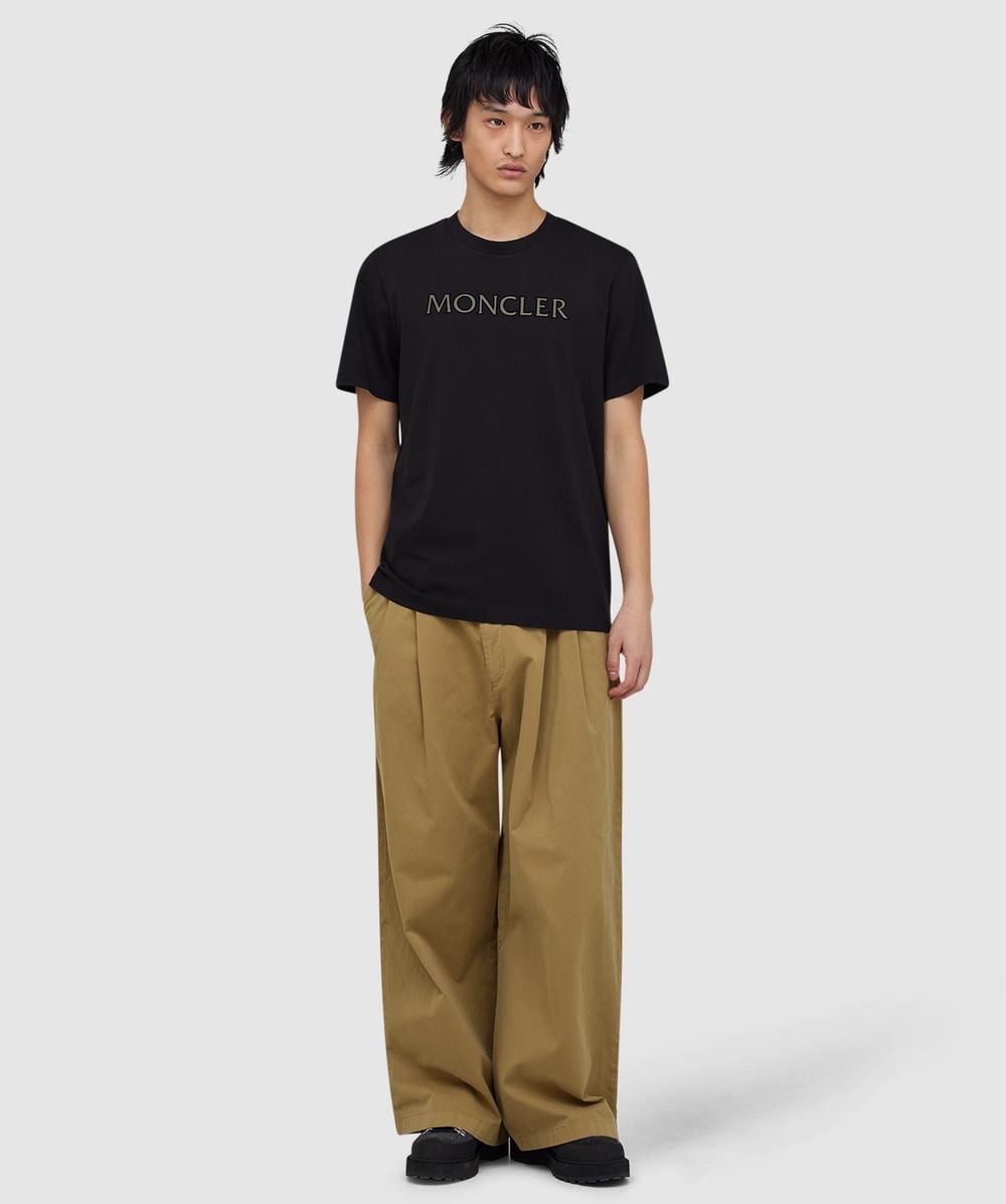 Moncler Linear logo t-shirt | BLACK | SEVENSTORE