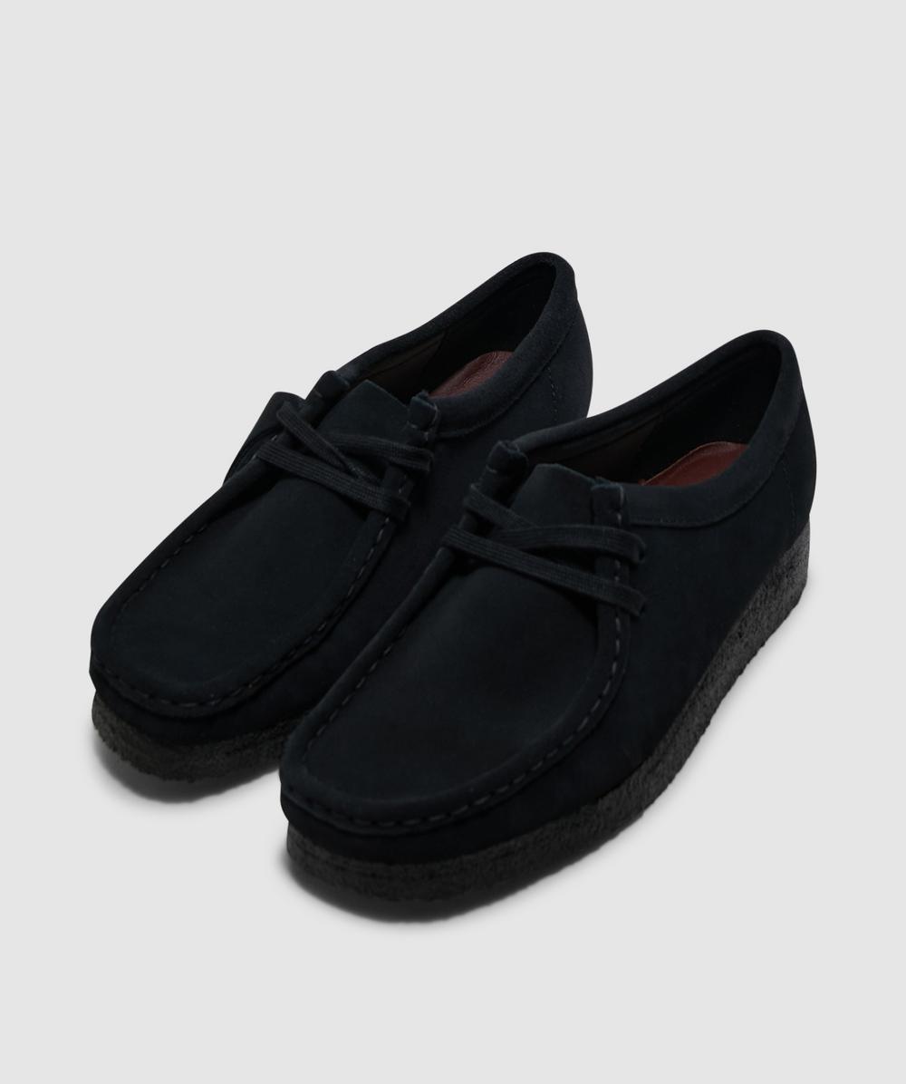 Clarks Originals Women's Wallabee shoe | BLACK SUEDE | SEVENSTORE