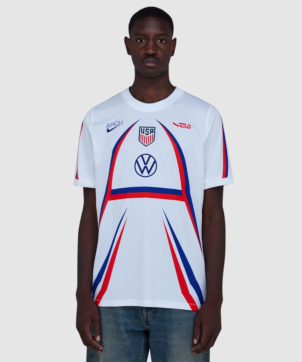 Nike Men's White Usa X V.a.a. Pre-Match Shirt (White/Deep Royal Blue/Deep Royal Blue - M) - Size M