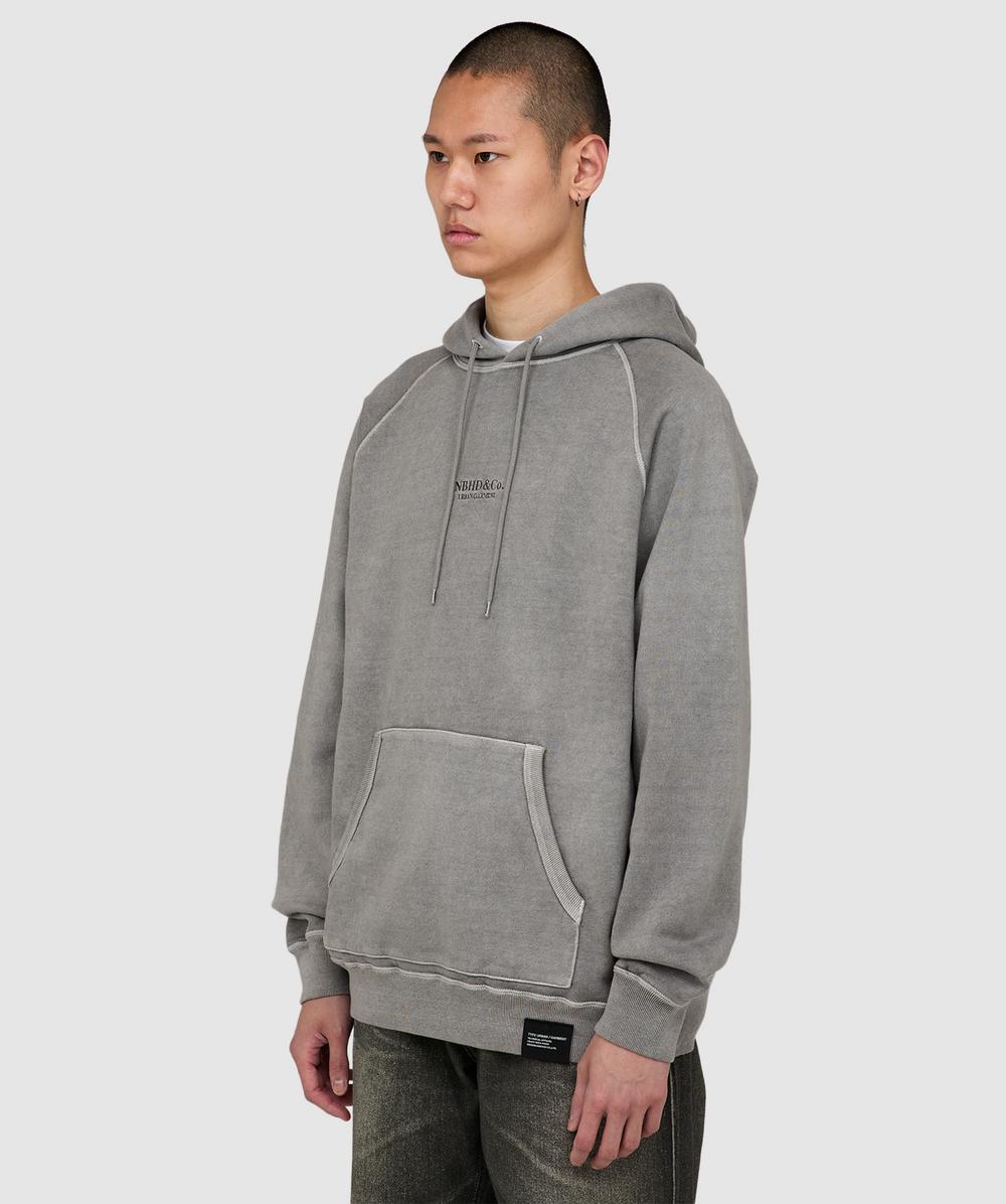 Neighborhood Pigment dyed sweat hoodie | GREY | SEVENSTORE
