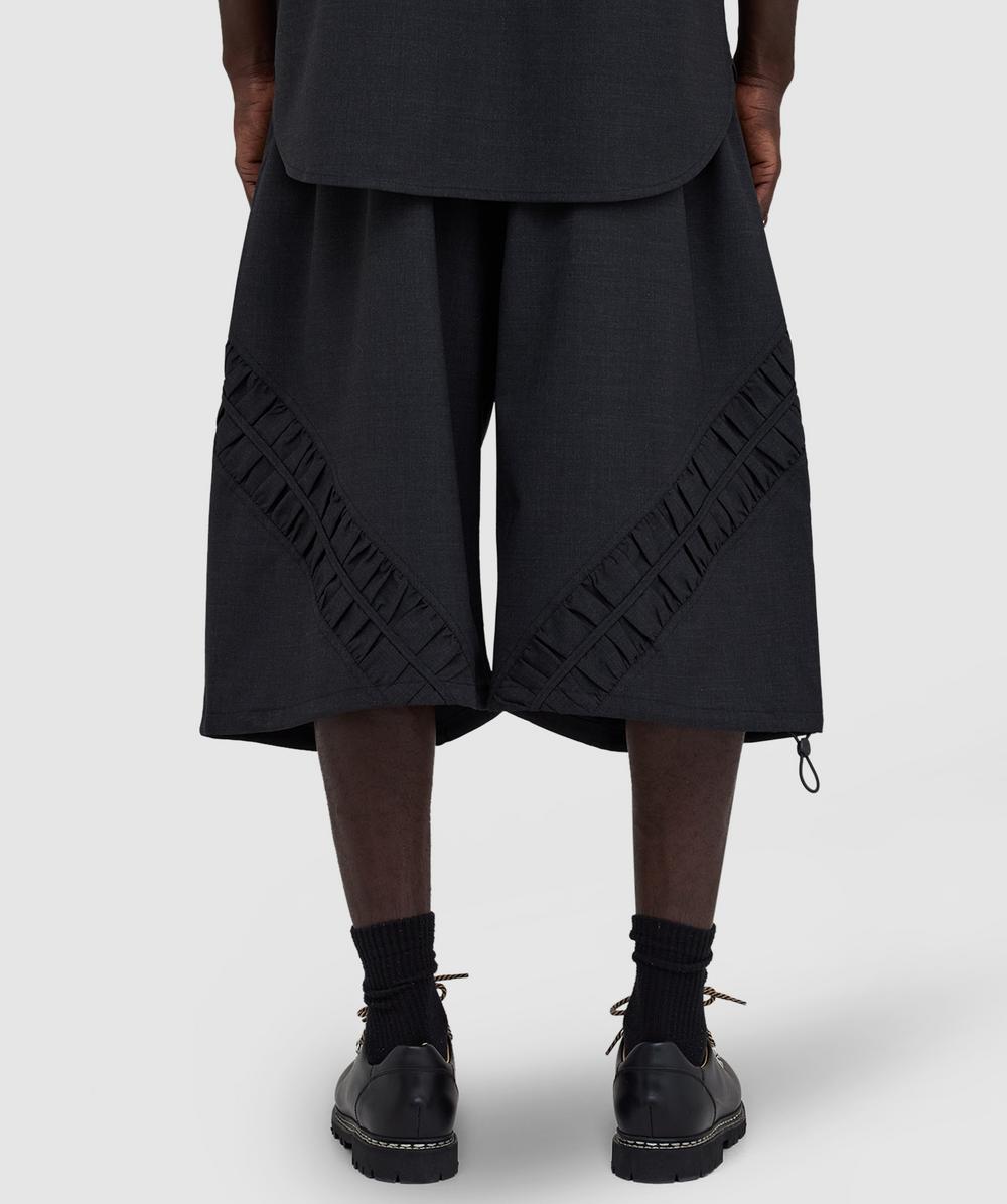 Sage Nation Fossil wool short | CHARCOAL | SEVENSTORE