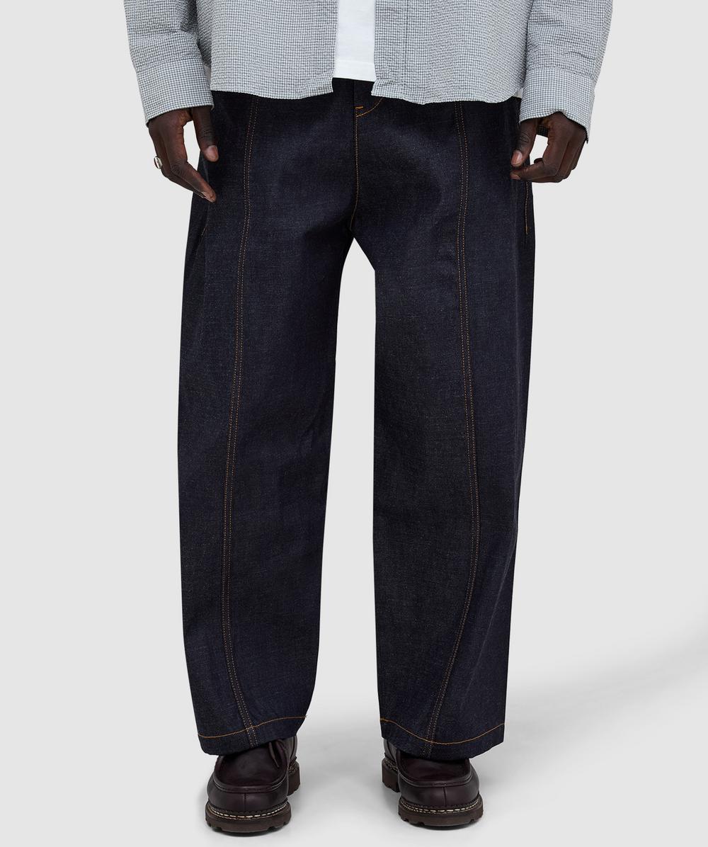 Sage Nation Welt Raw Denim Jean In Blue