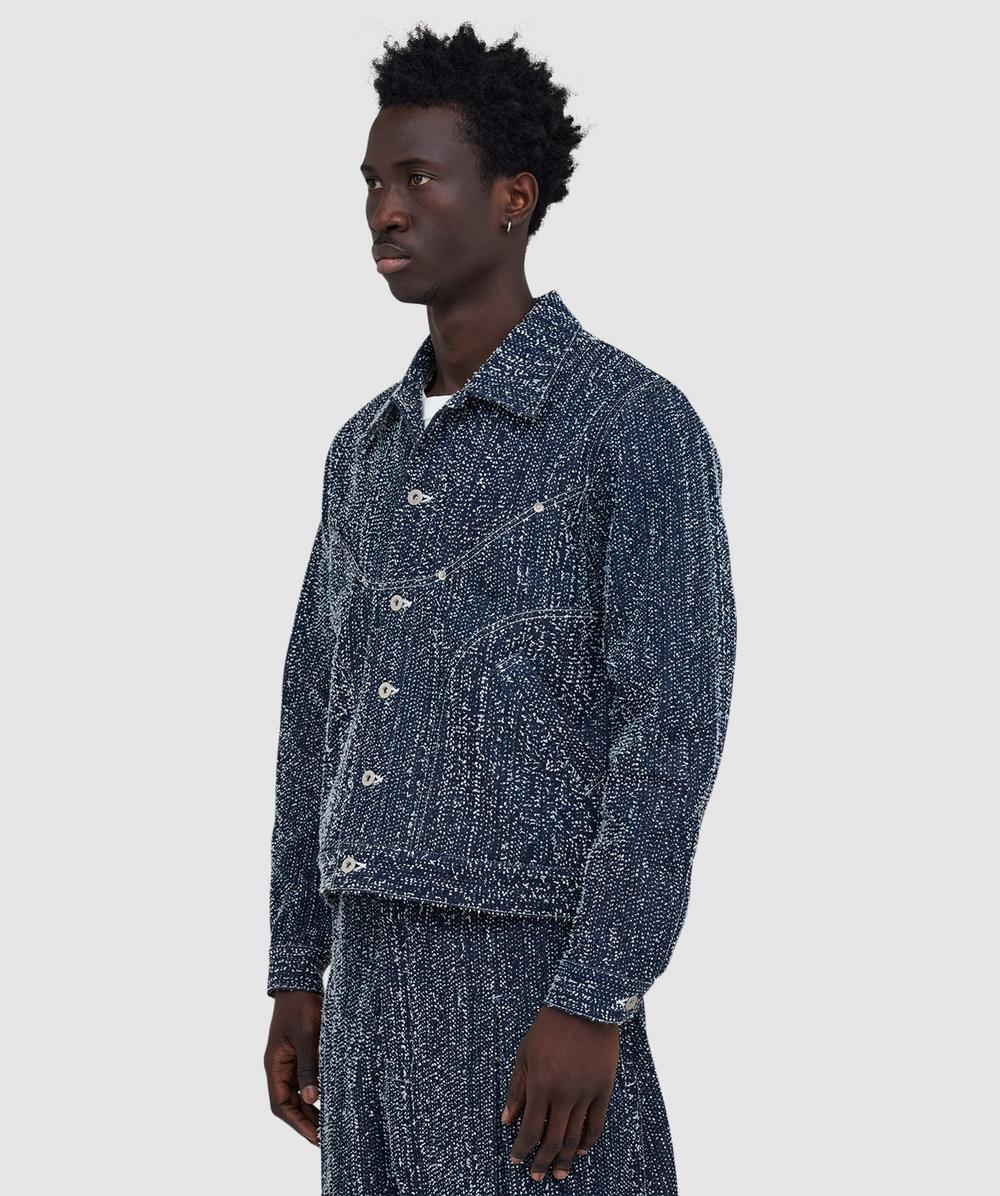 one 7 six ジャケット　レジカジ Sage Nation Denim nep jiji jacket | INDIGO NEEDLE PUNCH | SEVENSTORE