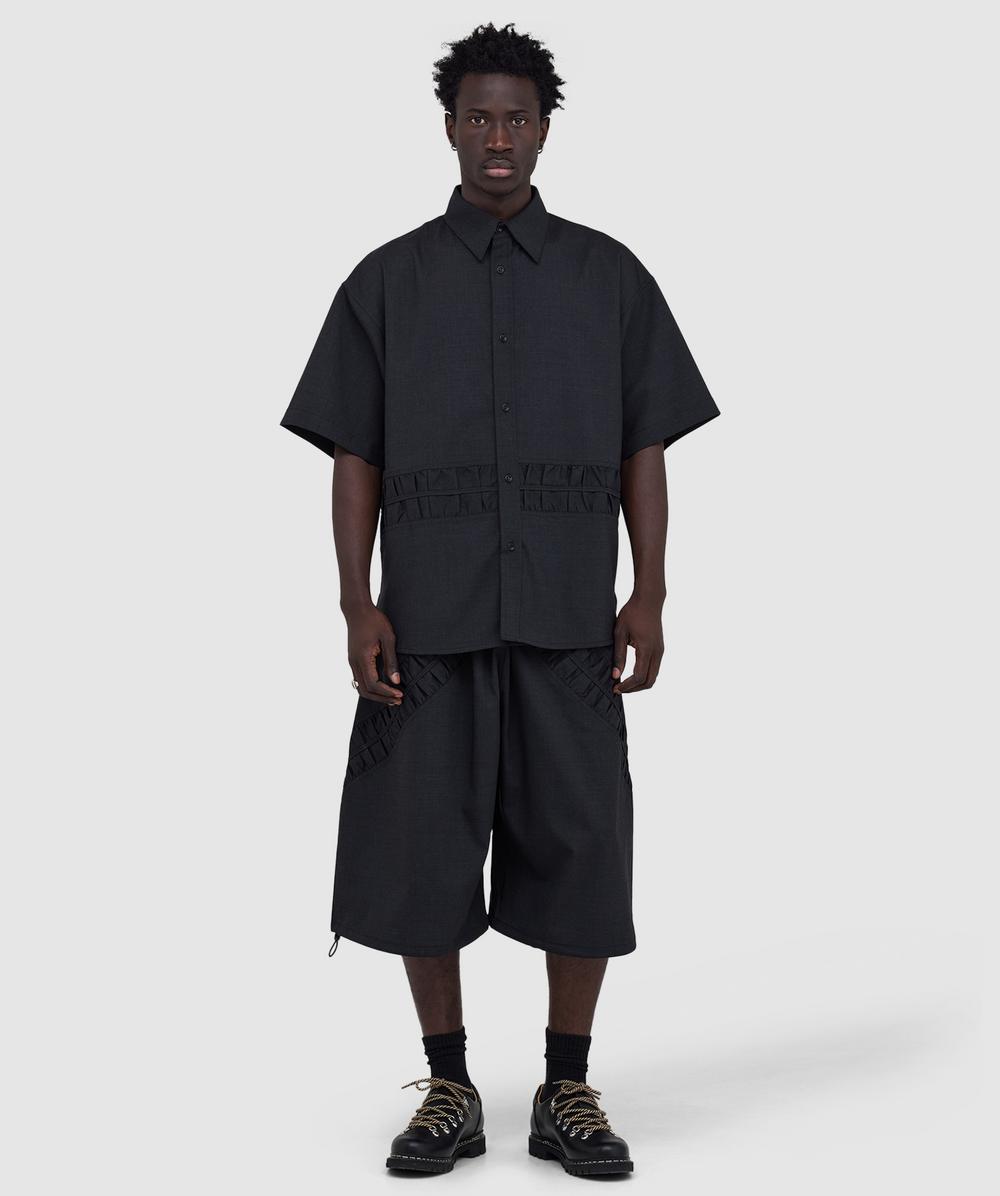 Sage Nation Fossil wool shirt | CHARCOAL | SEVENSTORE 【マコティ様】sage nation Fossil シャツ graphpaper