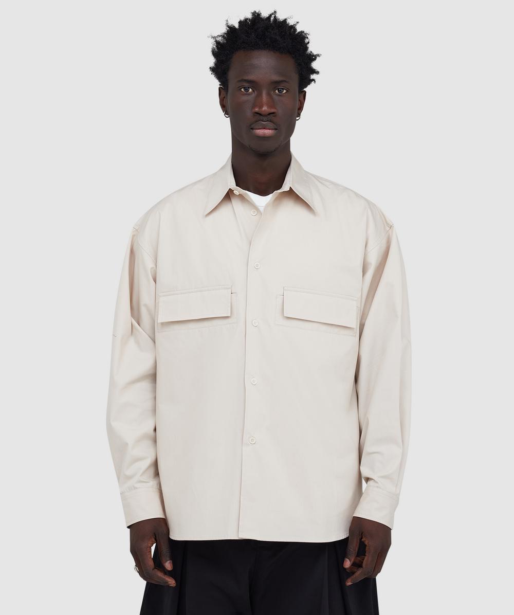 Sage Nation Vincent Cotton Poplin Shirt In White