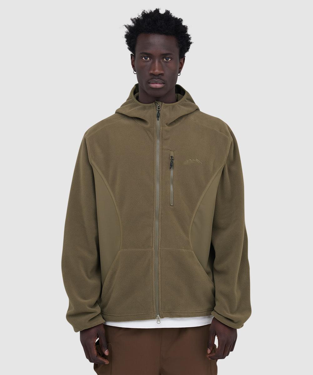 Mellow Clo Canopy Fleece Jacket In Brown