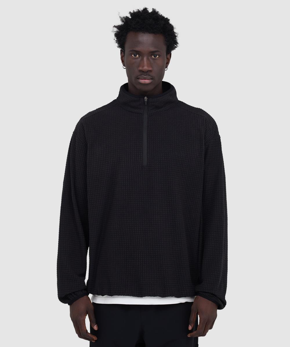 Mellow Clo Summit Half Zip Fleece Jacket In Black
