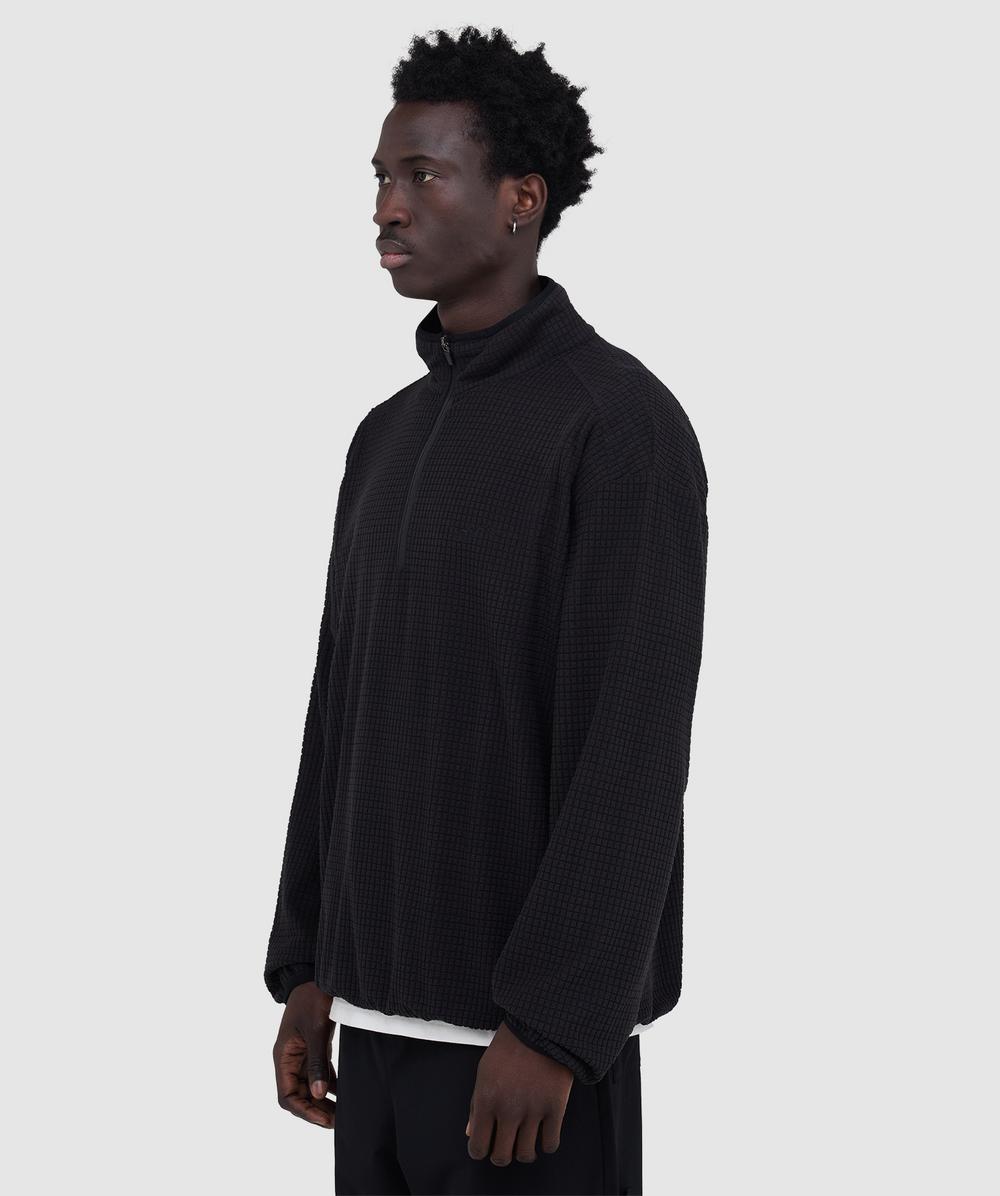 トップス ARGUE ITALY MELLOA FLEECE Mellow Clo Summit half zip fleece jacket | BLACK | SEVENSTORE