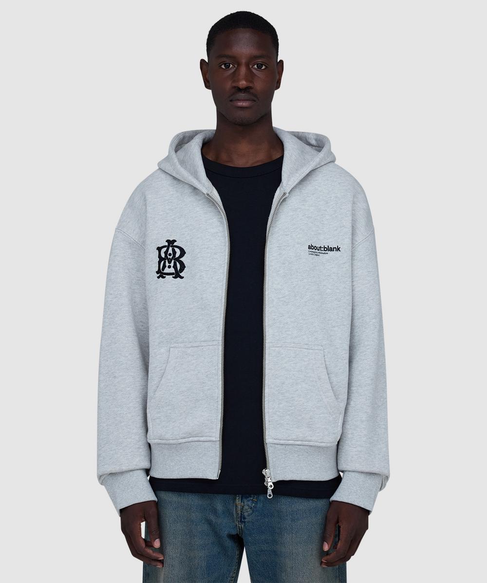 Aboutblank About:blank Dual Logo Zip Hoodie In Multi
