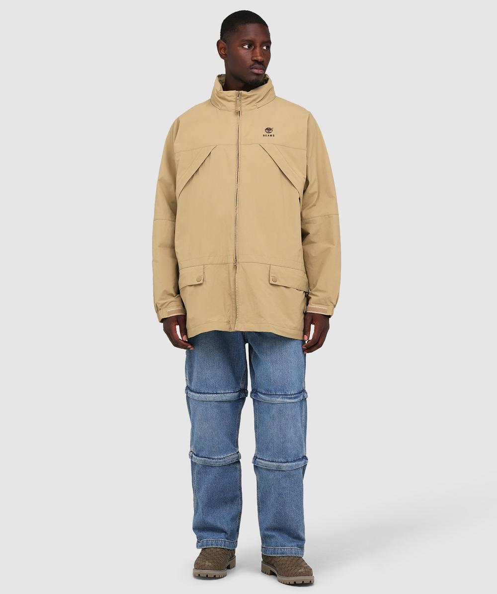 Timberland X Beams Nylon zip up convertible jacket | BRITISH KHAKI