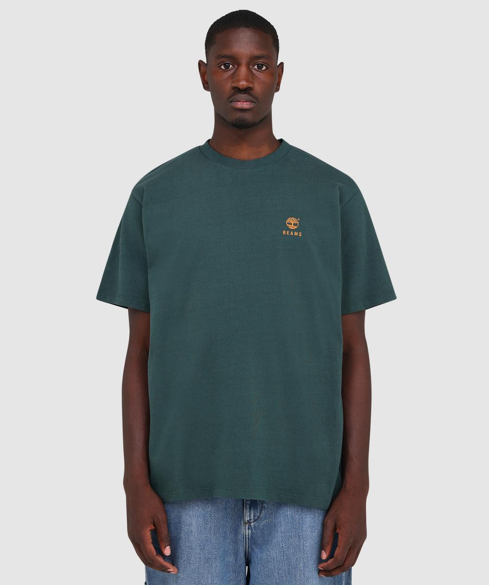 Timberland beams Tシャツ M ダークグリーン Timberland X Beams Cotton t-shirt | GREEN GABLES | SEVENSTORE