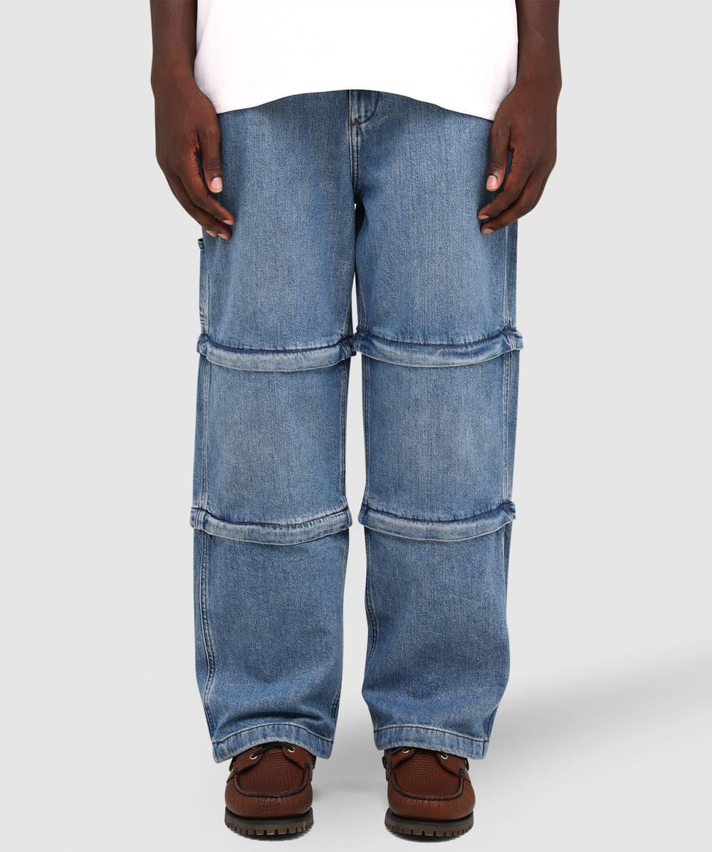 Timberland X Beams Denim Carpenter Zip-off Pant In Blue