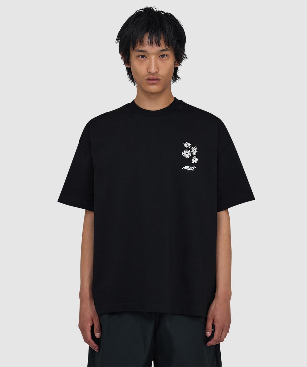 まいり Tシャツ MKI MIYUKI ZOKU Hibiscus t-shirt | BLACK | SEVENSTORE