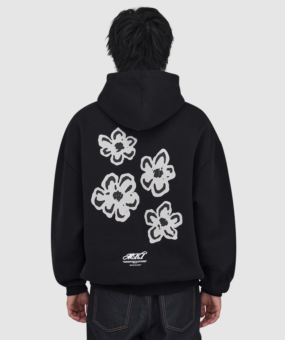 ミュージシャン Motoki's Birthday Hoodie MKI MIYUKI ZOKU Hibiscus hoodie | BLACK | SEVENSTORE