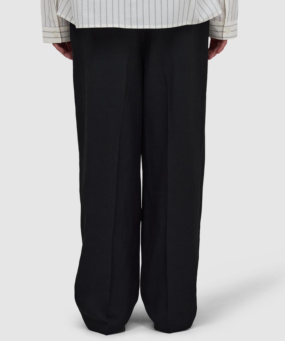 Mikomori Wavy Suit (S0024) ブラック MKI MIYUKI ZOKU Pleated suit pant | BLACK | SEVENSTORE