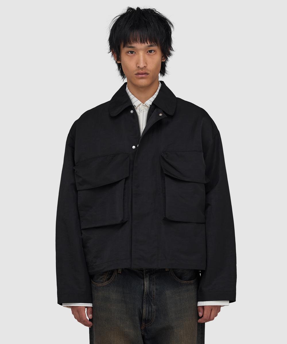 MKI MIYUKI ZOKU Silky nylon pilot jacket | BLACK | SEVENSTORE