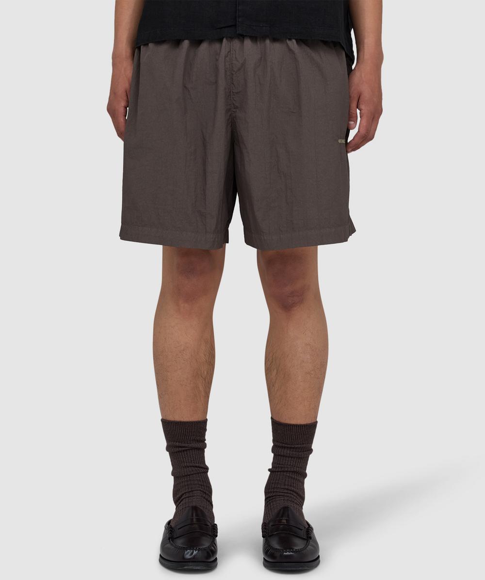 MKI MIYUKI ZOKU Garment dyed wide leg short | DEEP KHAKI | SEVENSTORE