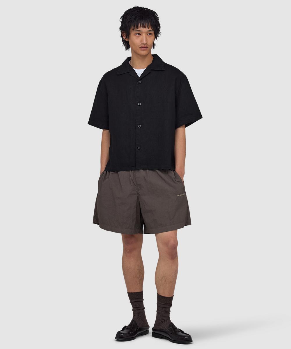 MKI MIYUKI ZOKU Garment dyed wide leg short | DEEP KHAKI | SEVENSTORE