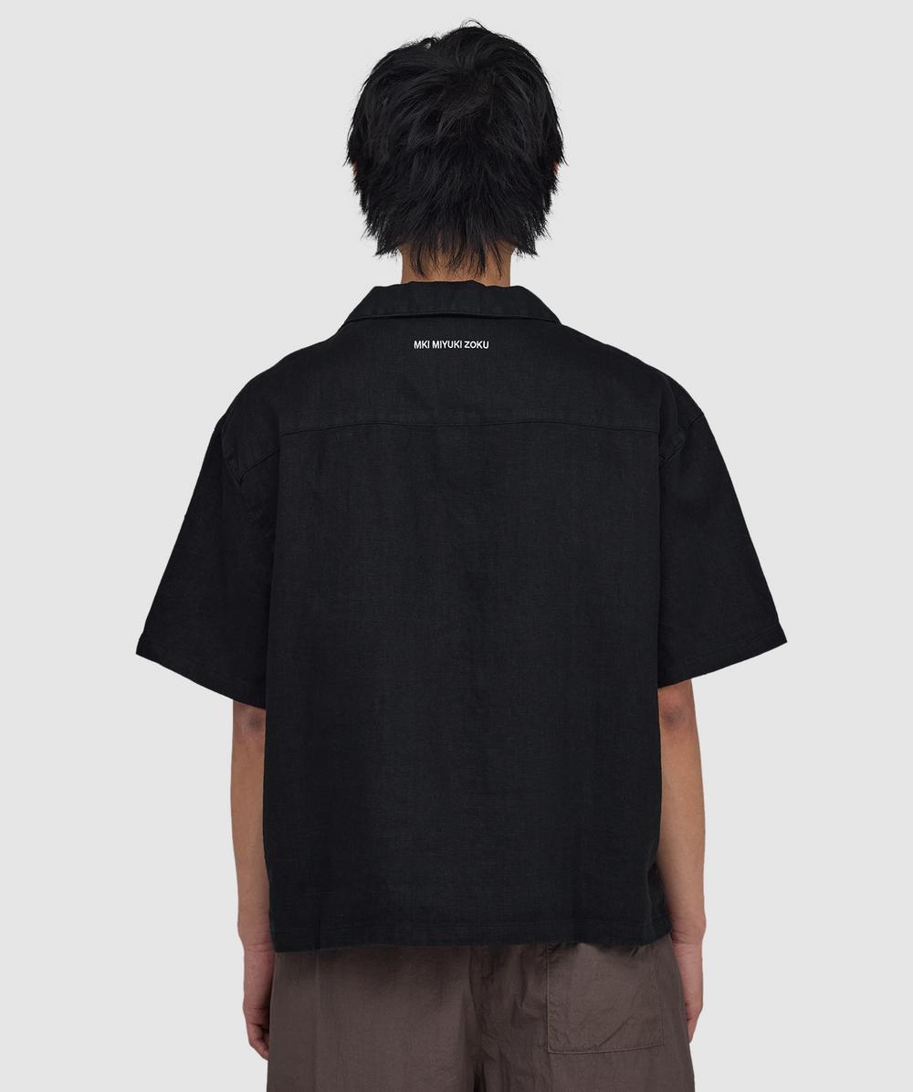 MKI MIYUKI ZOKU Linen vacation shirt | BLACK | SEVENSTORE