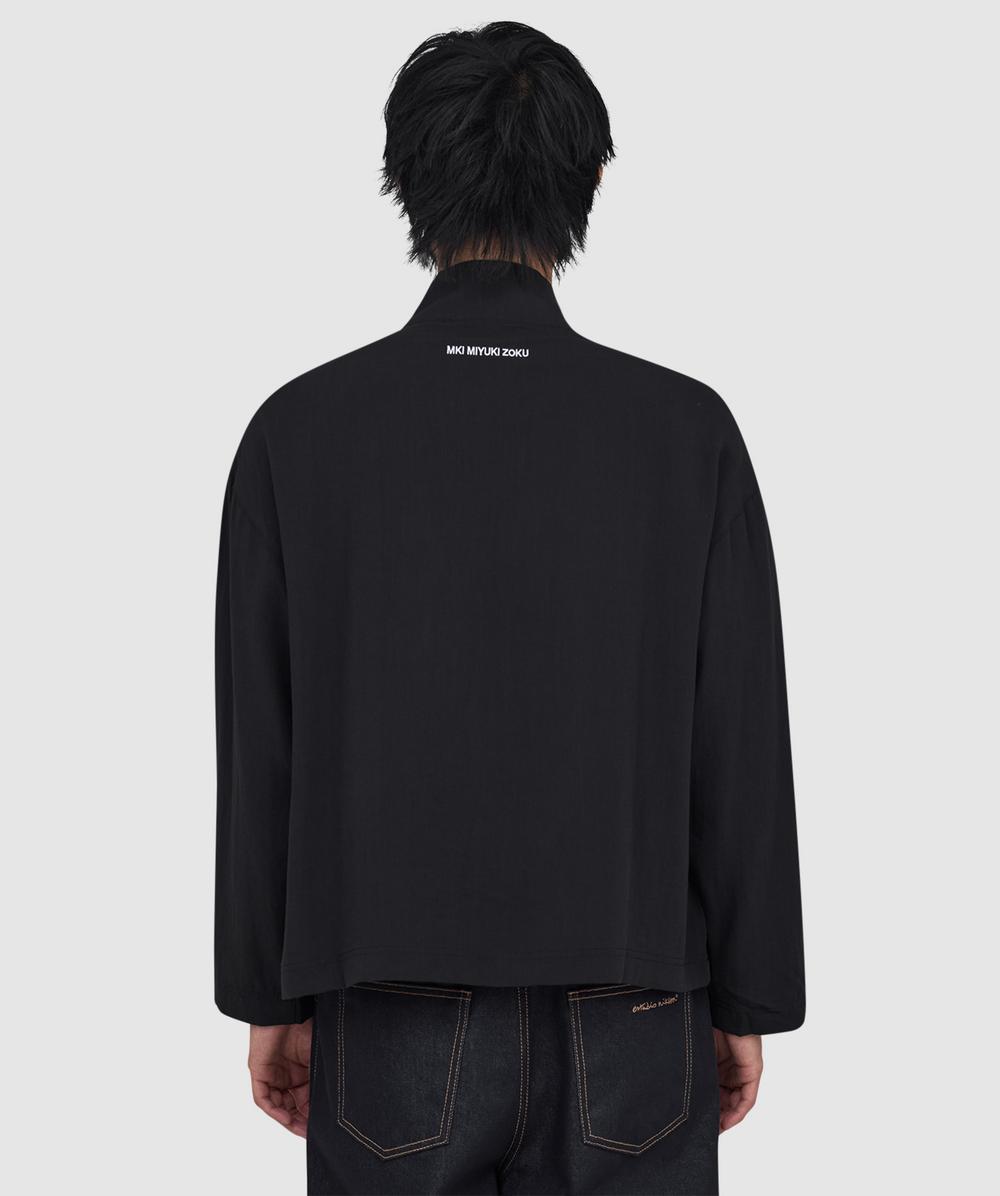 MKI MIYUKI ZOKU Drape slub track jacket | BLACK | SEVENSTORE