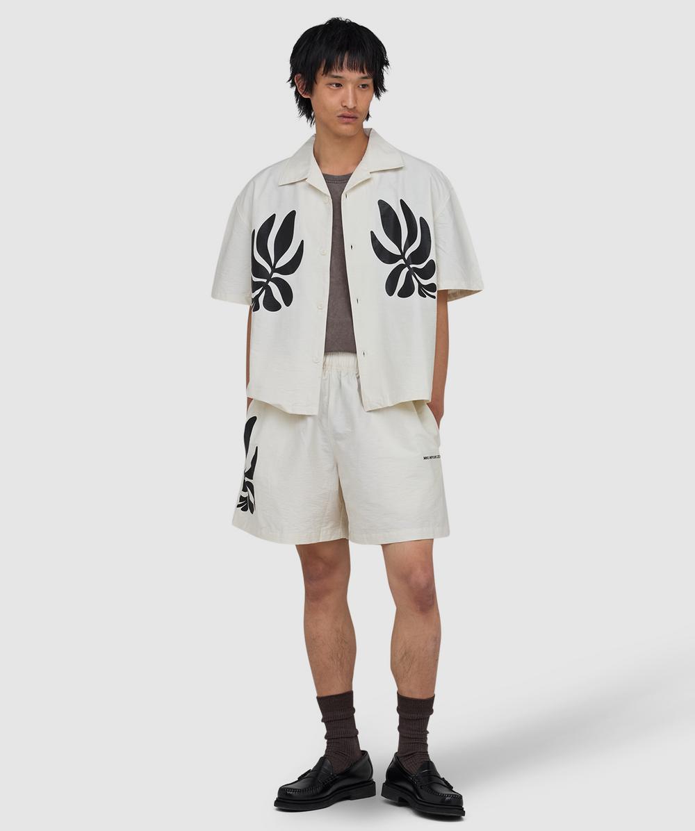 MKI MIYUKI ZOKU Botanical print wide leg short | BONE | SEVENSTORE